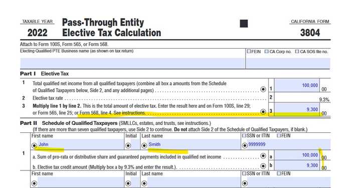 CA form 3804